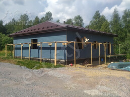 Дом 9х9 м с террасой каркас